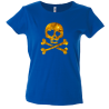 Camiseta mujer calavera ojos corazones