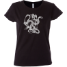 Camiseta mujer calavera tres serpientes