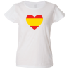 Camiseta mujer corazón bandera España