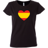 Camiseta mujer corazón bandera España