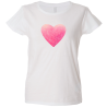 Camiseta mujer corazón rayado