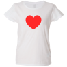 Camiseta mujer corazón rojo