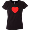 Camiseta mujer corazón rojo