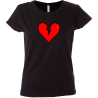 Camiseta mujer corazón roto