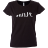 Camiseta mujer evolución mono fútbol