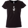 Camiseta mujer flor rosa