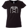 Camiseta mujer manos corazón