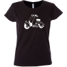 Camiseta mujer vespa sillín bajo