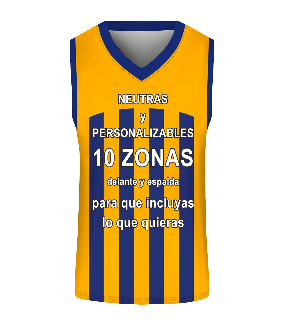 Camiseta baloncesto sublimada modelo Rayada