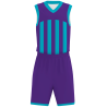 Conjunto de baloncesto sublimado modelo Rayada