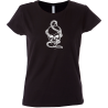 Camiseta mujer calavera serpientes