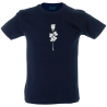 Camiseta hombre flor rosa