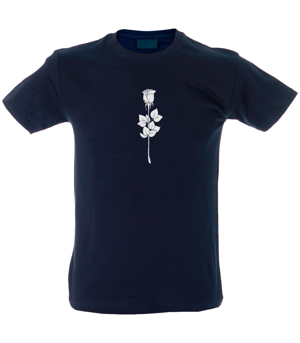 Camiseta hombre flor rosa