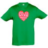 Camiseta infantil love you corazón