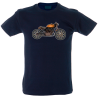 Camiseta hombre moto naranja