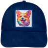 Gorra infantil con parche Corgi Colorido