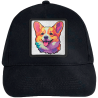 Gorra infantil con parche Corgi Colorido