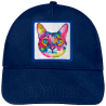 Gorra infantil con parche Cabeza Gato Multicolor