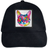 Gorra infantil con parche Cabeza Gato Multicolor