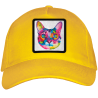 Gorra adulto con parche Cabeza Gato Multicolor