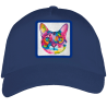 Gorra adulto con parche Cabeza Gato Multicolor