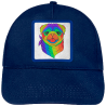 Gorra infantil con parche Pug Arcoíris