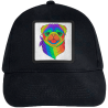 Gorra infantil con parche Pug Arcoíris