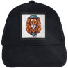 Gorra infantil con parche León Hipster Gorro Azul