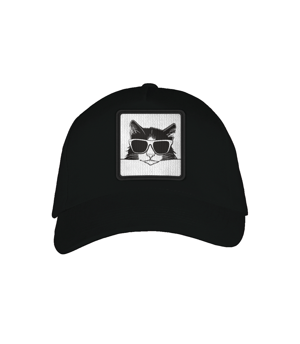 Gorra adulto con parche Silueta Gato Con Gafas