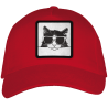 Gorra adulto con parche Silueta Gato Con Gafas