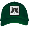 Gorra adulto con parche Silueta Gato Con Gafas