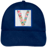 Gorra infantil con parche Letra V