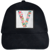 Gorra infantil con parche Letra V