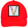 Gorra infantil con parche Letra V