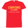 Camiseta poliéster unisex Campeonas Del Mundo