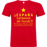 Camiseta algodón unisex España Campeona Del Mundo