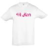 Camiseta algodón infantil Hi K personalizada Vinilo Eco Fashion Metálico