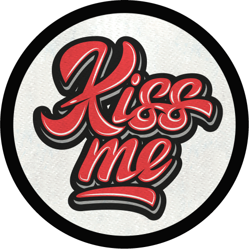 Parche redondo kiss me