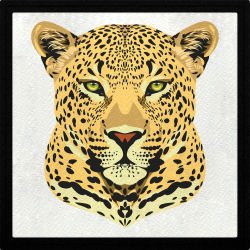 Parche cuadrado leopardo