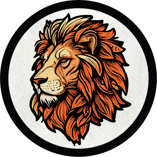 Parche redondo lion