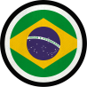 Parche redondo logo bandera de Brasil