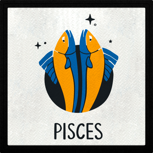 Parche cuadrado pisces