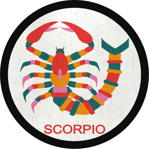 Parche redondo scorpio multicolor