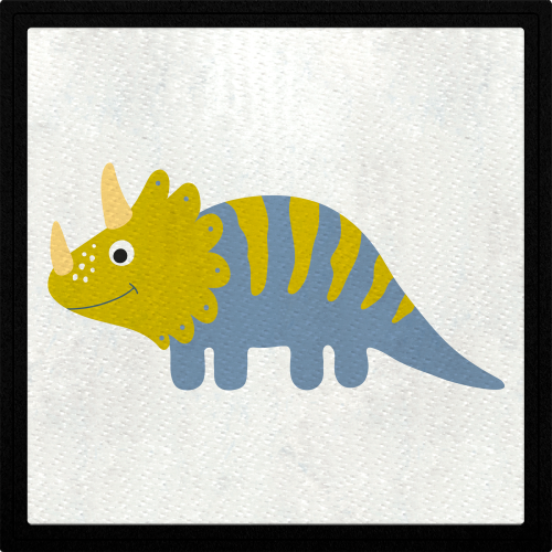 Parche cuadrado triceratops