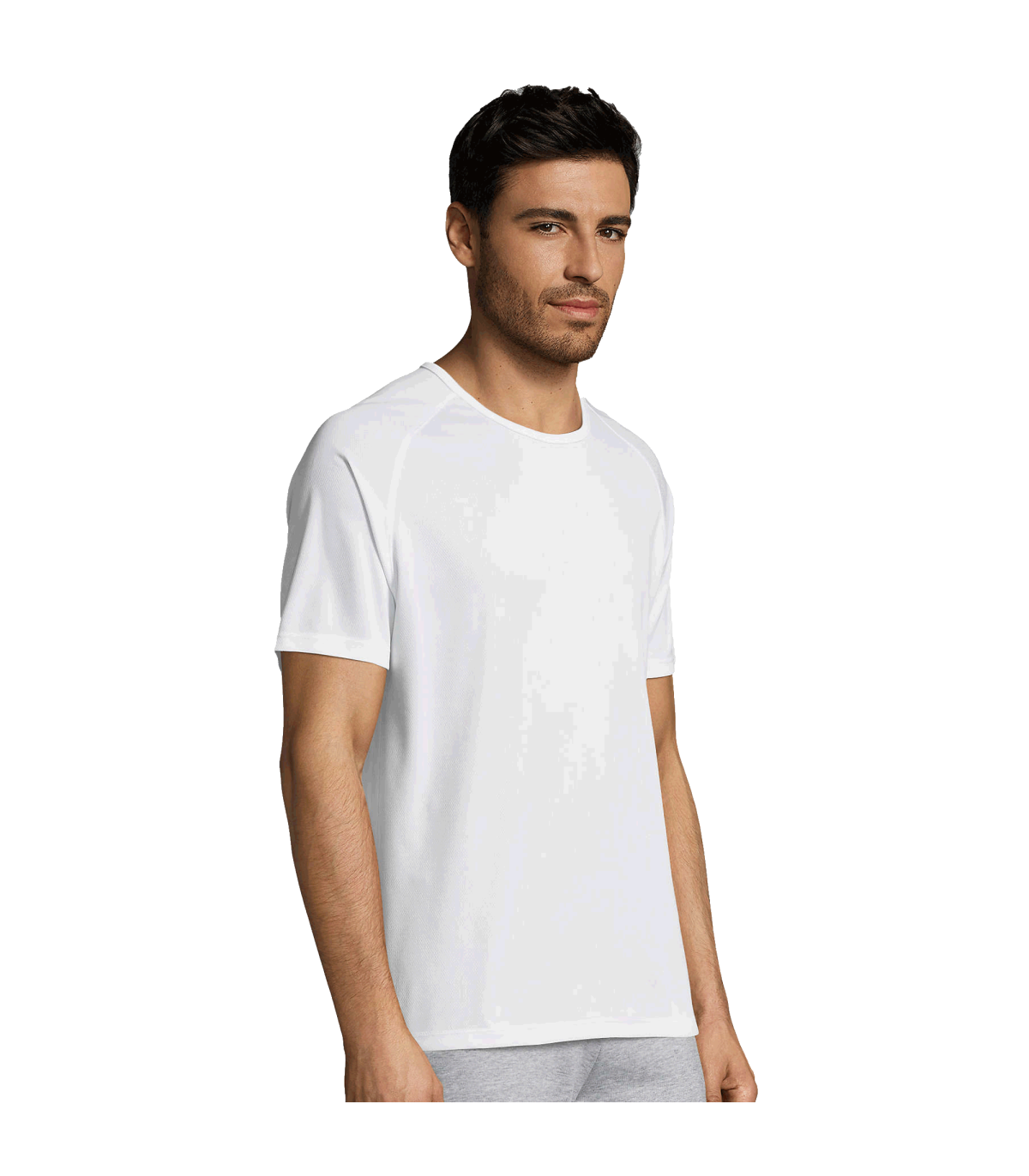 Camiseta técnica Sol's SPORTY tallas grandes blanca