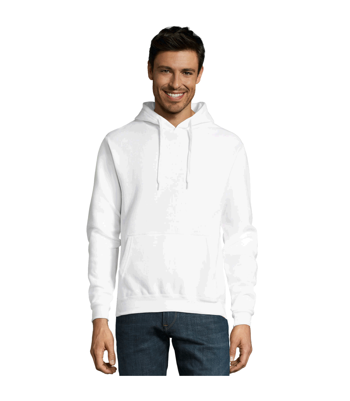 Sudadera con capucha tallas grandes Sol's SNAKE blanca