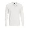 Polo manga larga Sol's PRIME LSL tallas grandes blanco