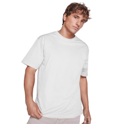 Camiseta oversize Roly BULL Blanca