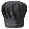 Gorro cocina negro con letras plateadas famililytik