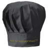 Gorro cocina negro con letras doradas famililytik